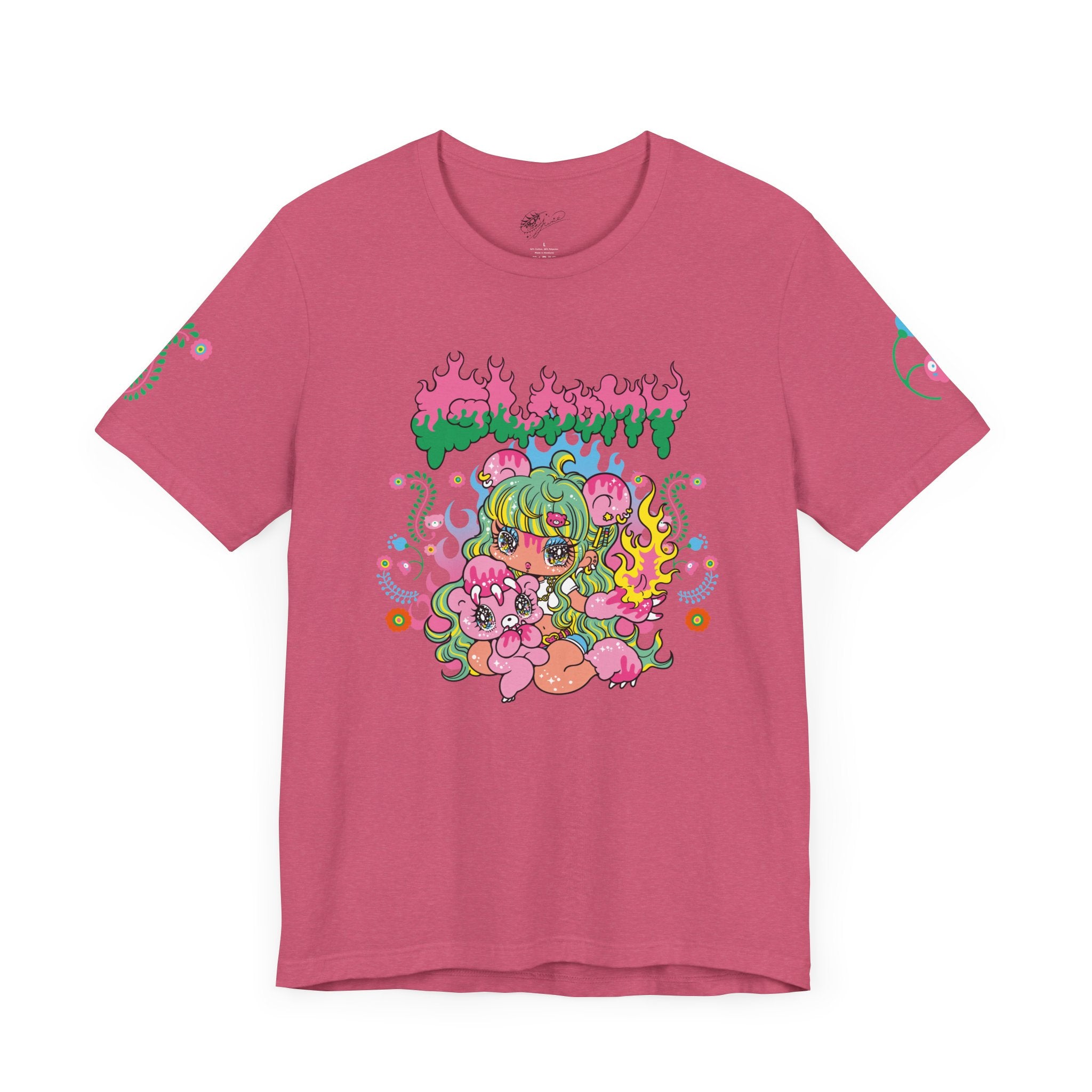 YURIE SEKIYA X GLOOMY BEAR🌟 FLAME GAL 2024 ユニセックス 半袖Tシャツ