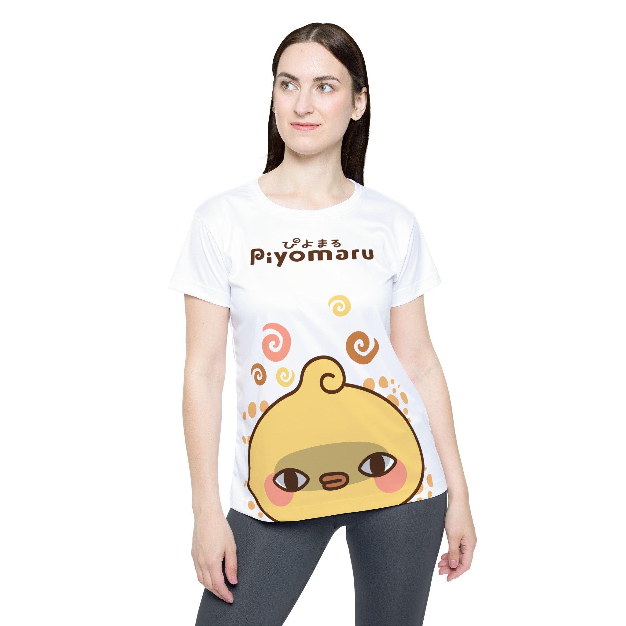 Piyomaru Swimming Giant Print T