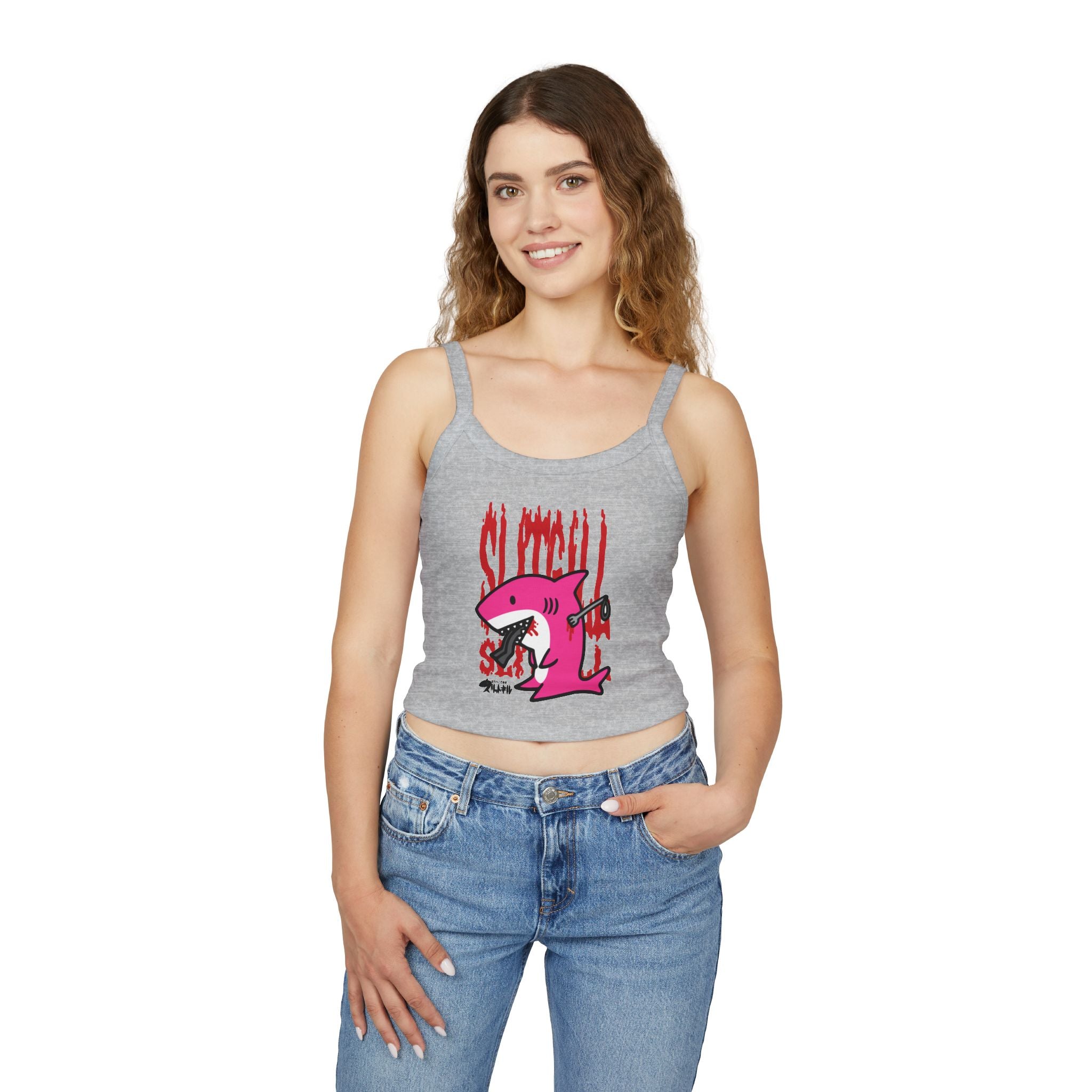 Slitgill Pink Spaghetti Strap Tank Top