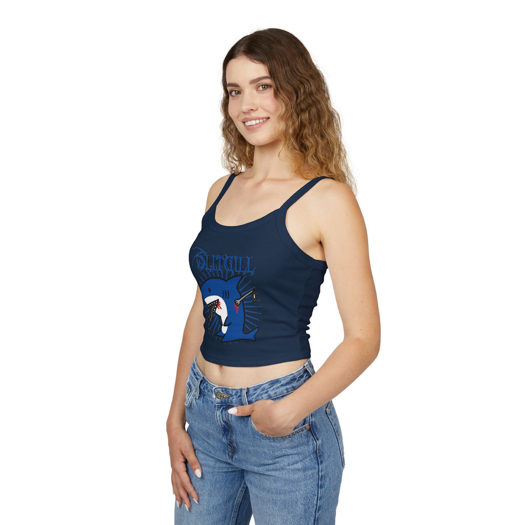 Slitgill Blue Spaghetti Strap Tank Top