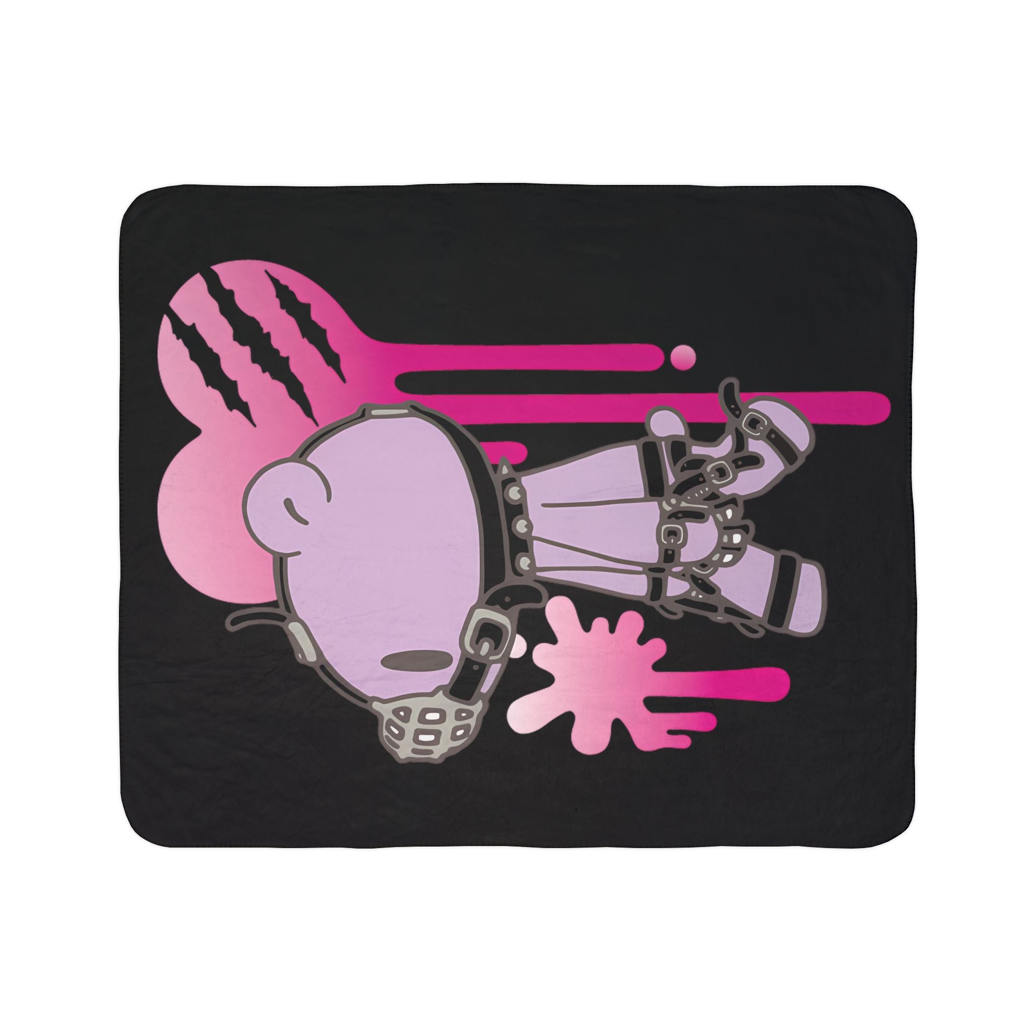 Gloomy Bear x DEDGRL6 "Jelly Heart" Fleece Sherpa Blanket