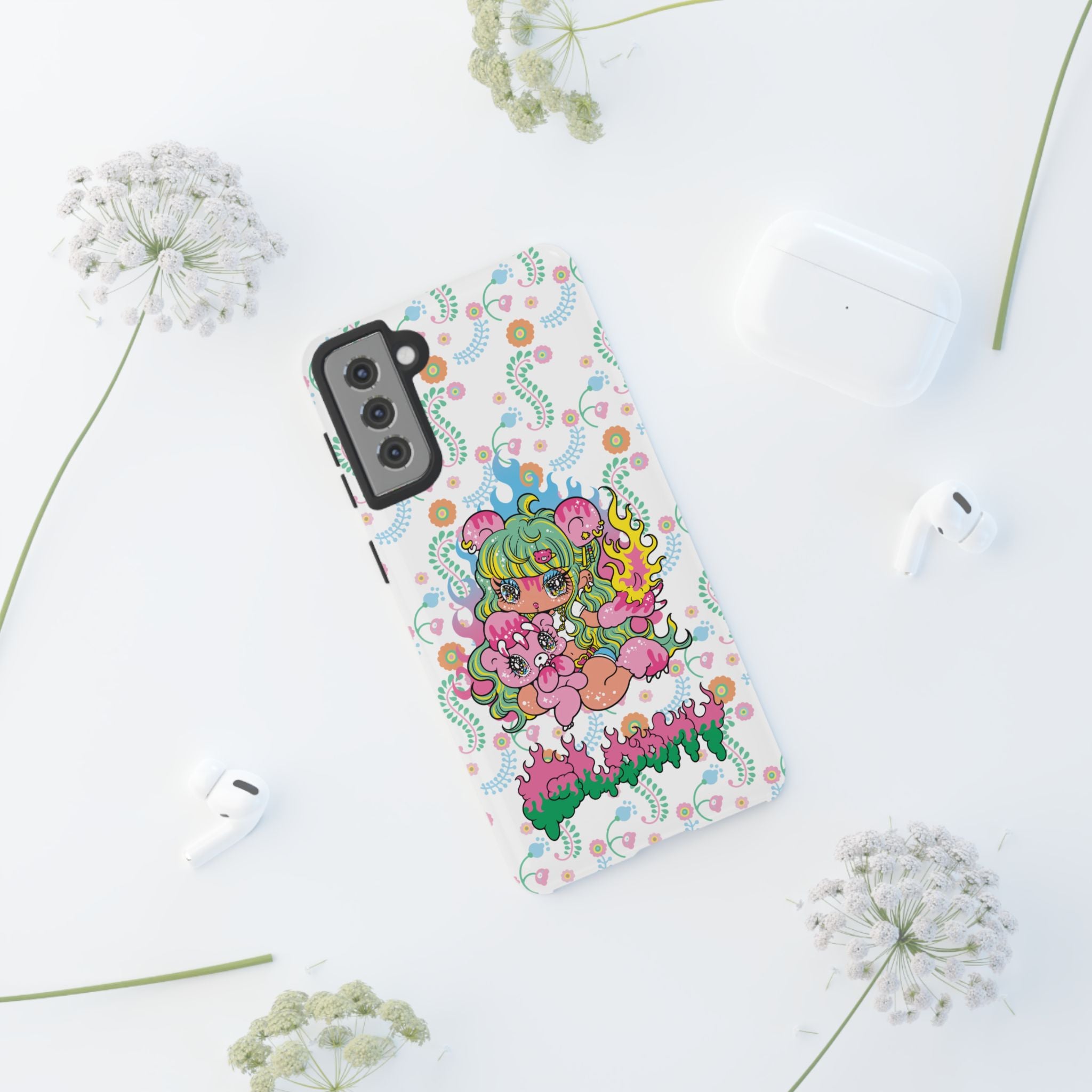 YURIE SEKIYA X GLOOMY BEAR ⭐️ FIRE GIRL PHONE CASE