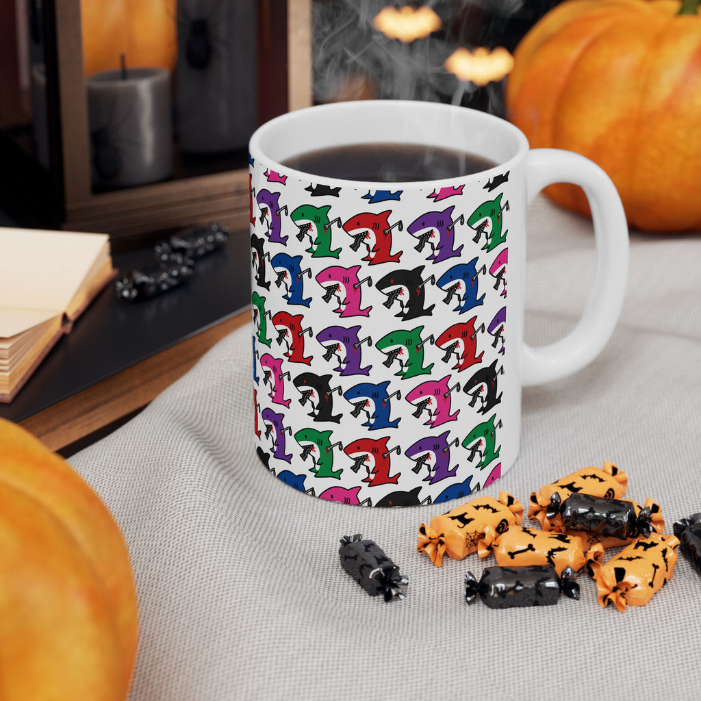 Colorfull Slit Gill Ceramic Mug, (11oz, 15oz)