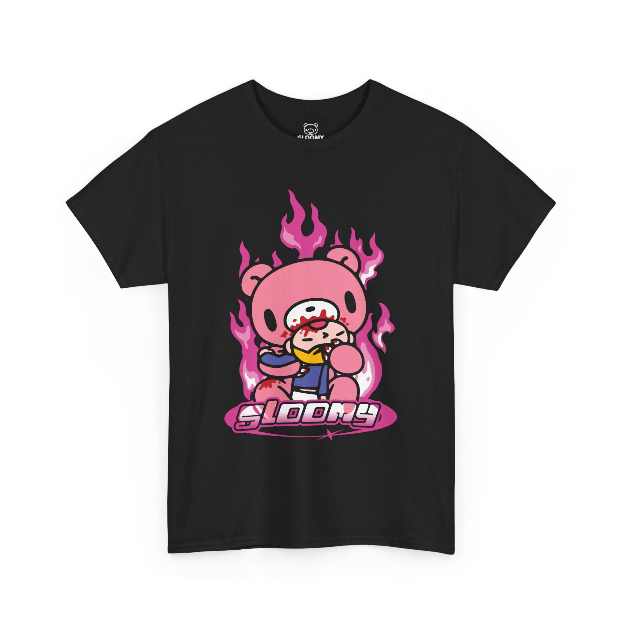 Gloomy Bear Y2K Pink Flame Tee