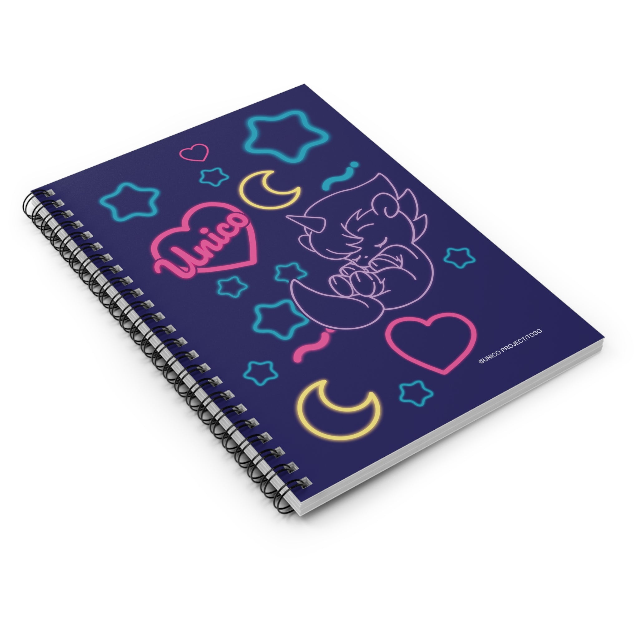 Unico - Neon Sleeping Ruled Line Spiral Notebook