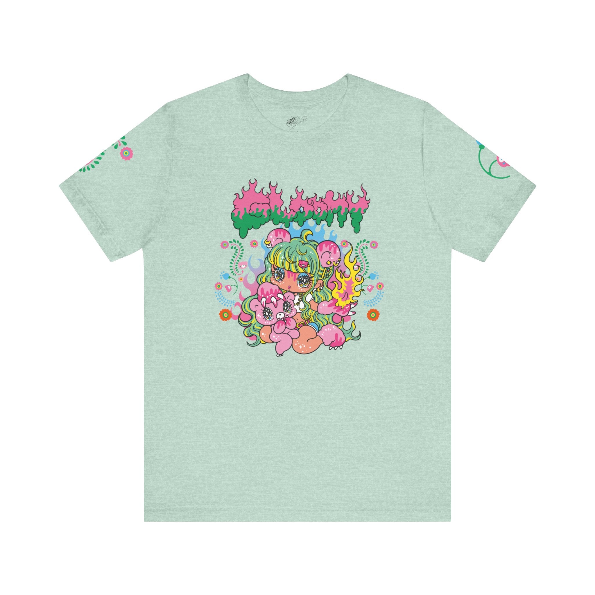 YURIE SEKIYA X GLOOMY BEAR🌟 FLAME GAL 2024 ユニセックス 半袖Tシャツ