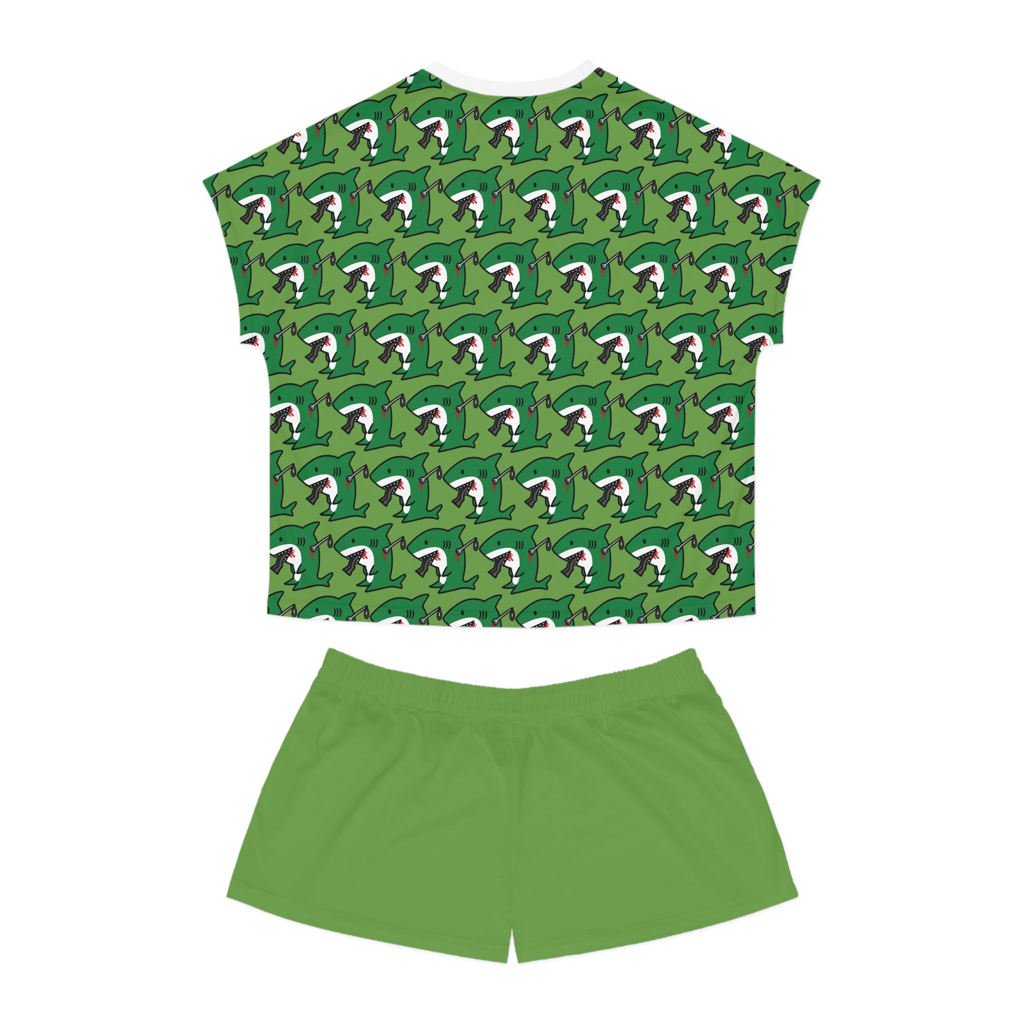 Slit Gill Green Pajama Set