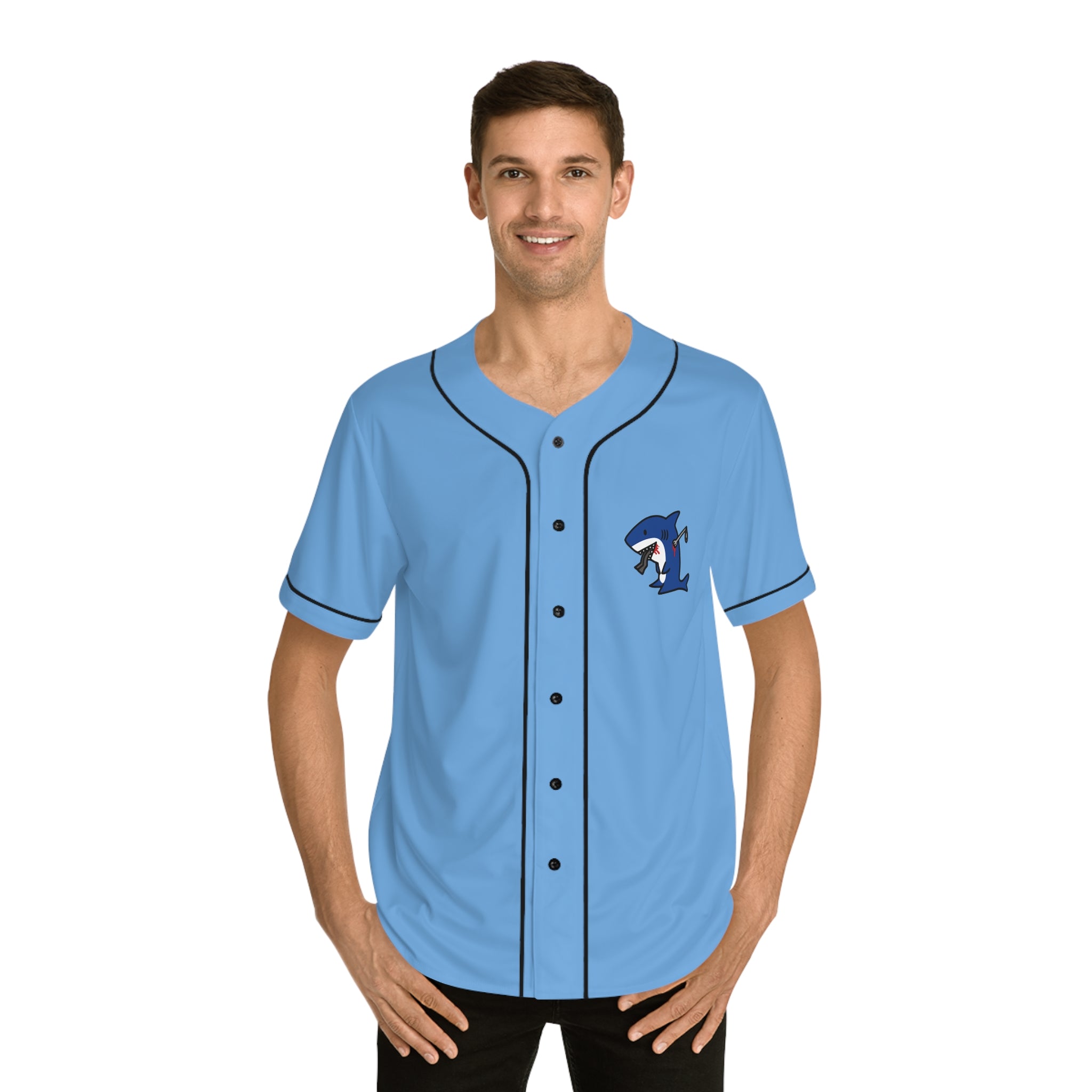 Blue Slitgill Baseball Jersey (AOP)