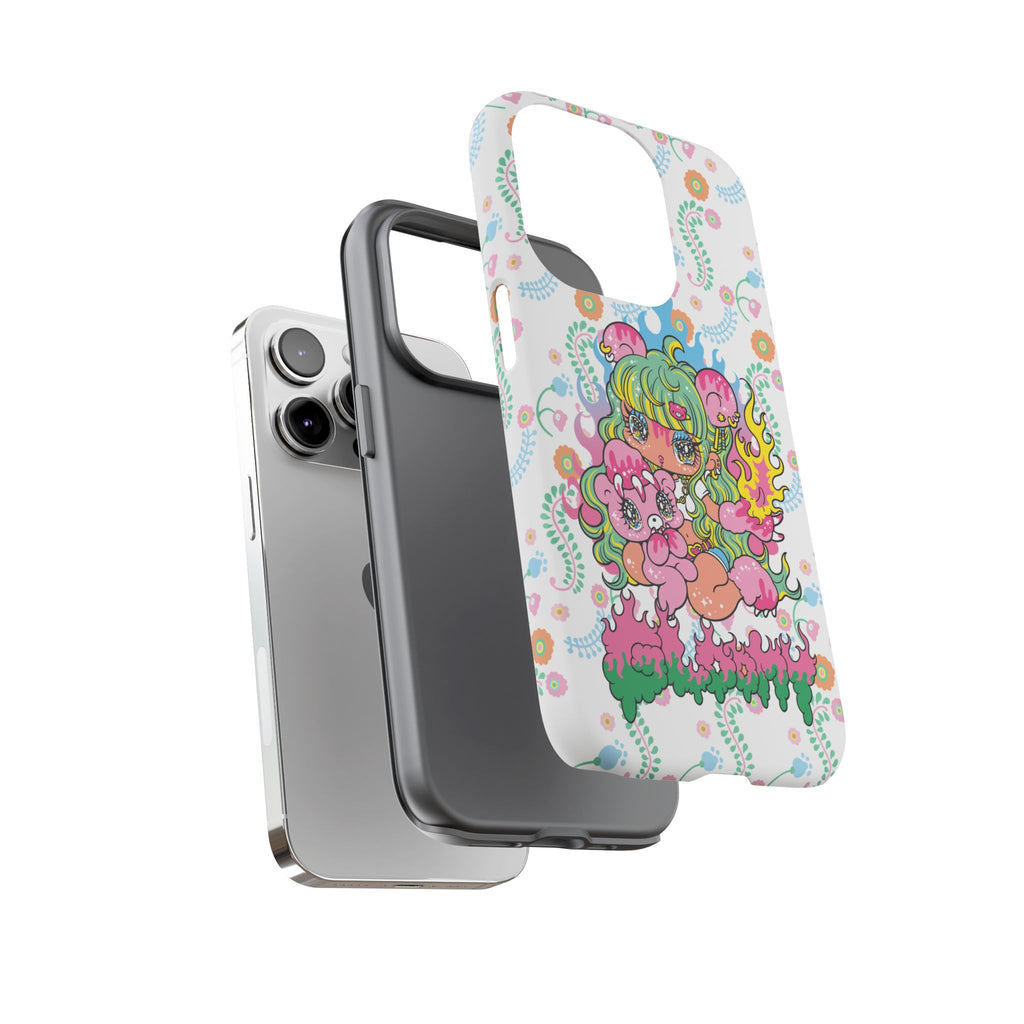 YURIE SEKIYA X GLOOMY BEAR ⭐️ FIRE GIRL PHONE CASE