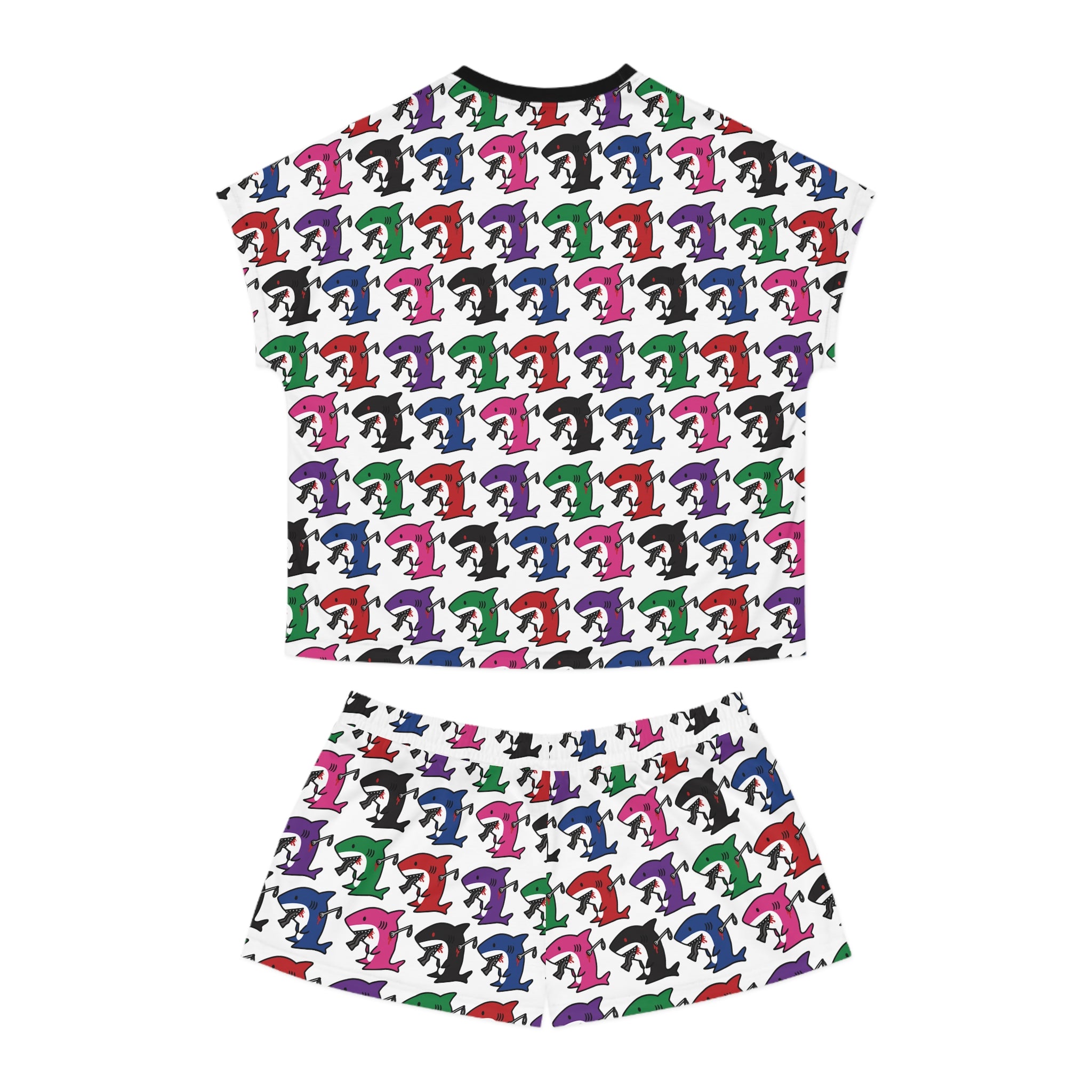 Slit Gill pattern Pajama Set