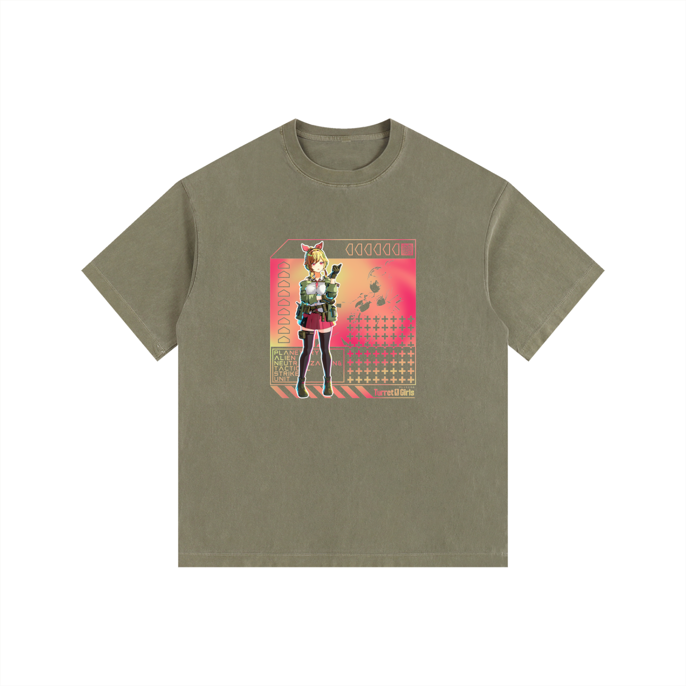 Turret Girls - Oversize Tee - PANTSU (sunset)