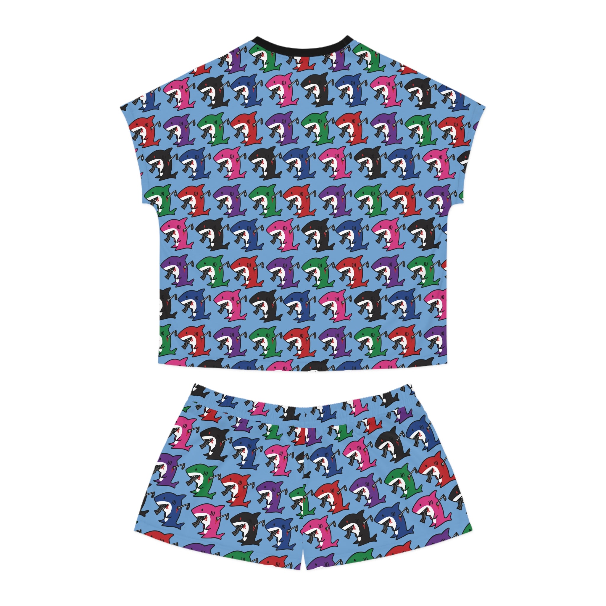 Slit Gill pattern Pajama Set