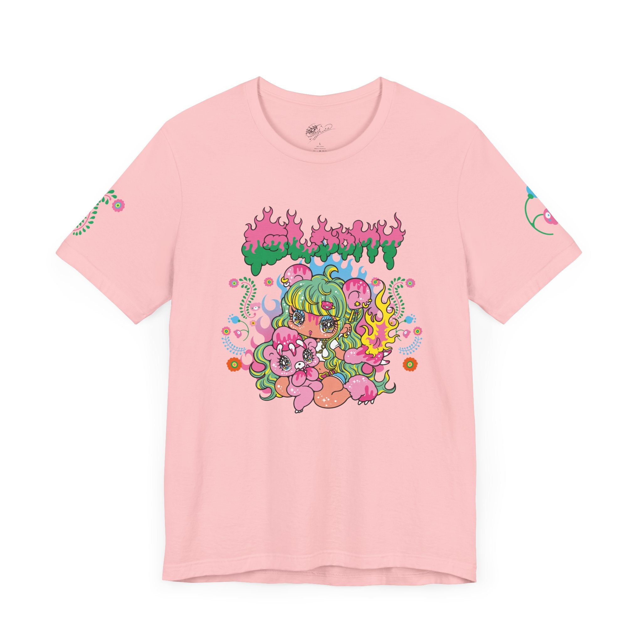 YURIE SEKIYA X GLOOMY BEAR🌟 FLAME GAL 2024 ユニセックス 半袖Tシャツ