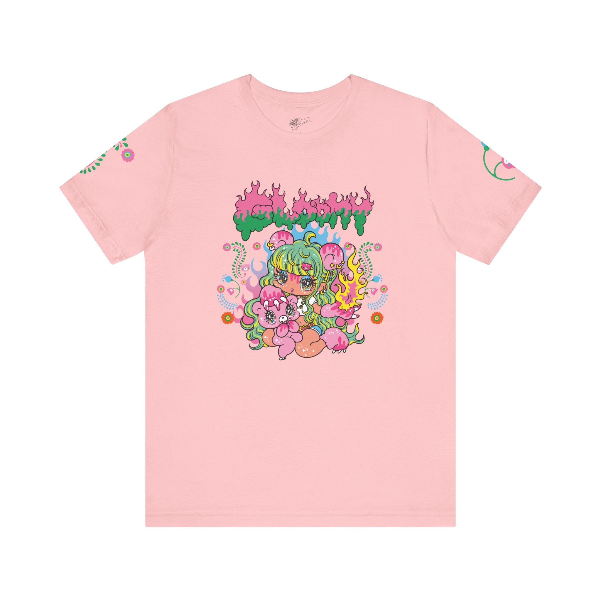 YURIE SEKIYA X GLOOMY BEAR🌟 FLAME GAL 2024 ユニセックス 半袖Tシャツ