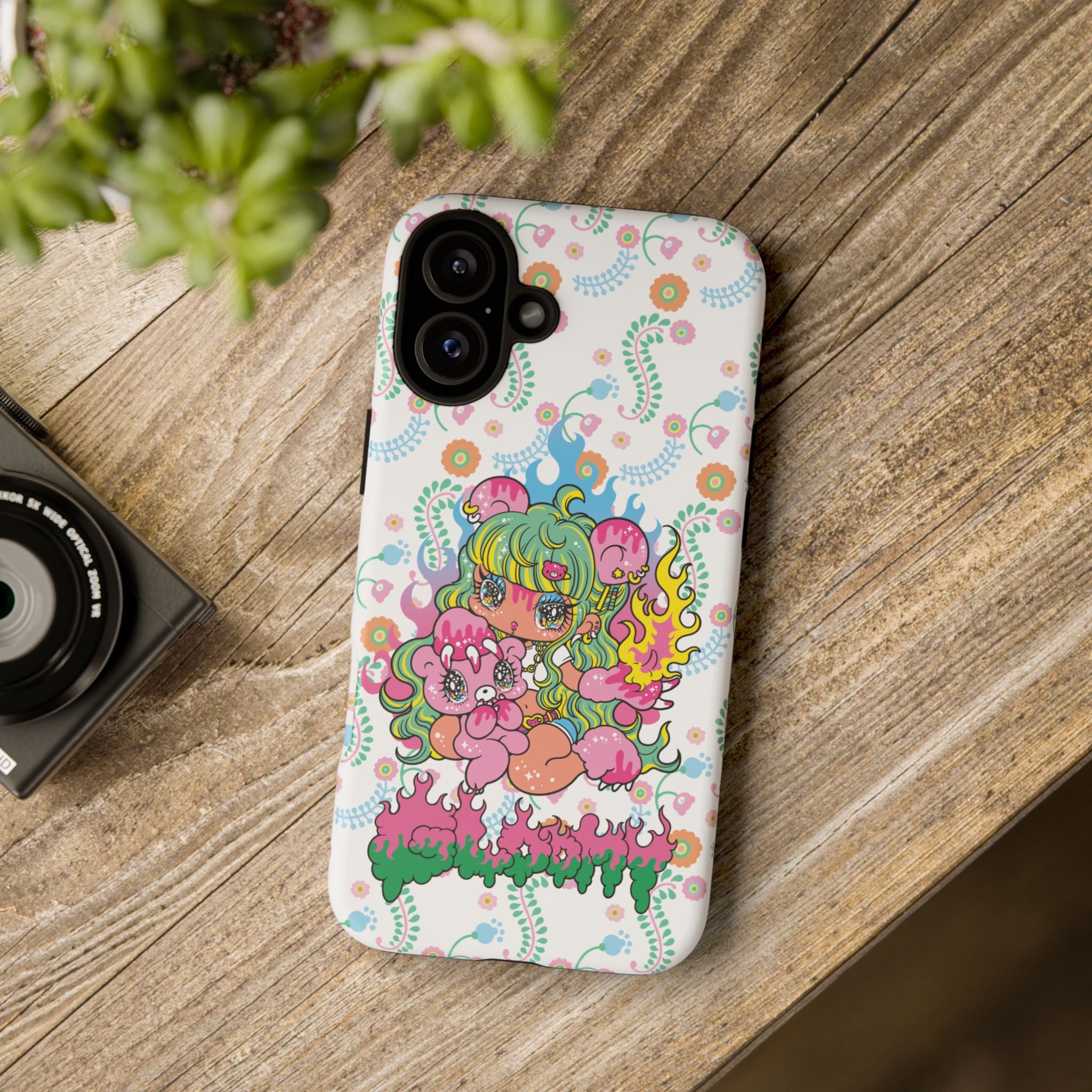 YURIE SEKIYA X GLOOMY BEAR ⭐️ FIRE GIRL PHONE CASE