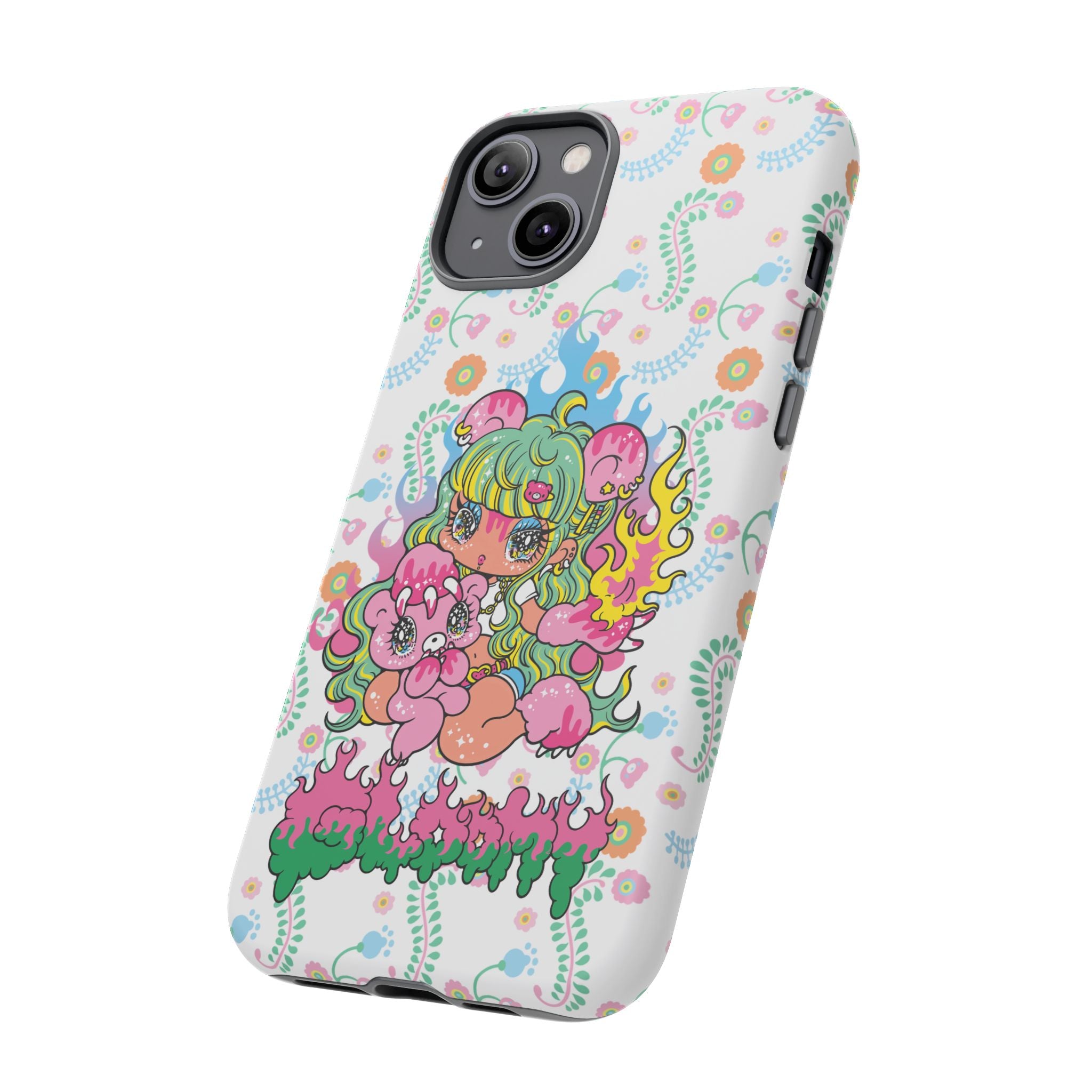 YURIE SEKIYA X GLOOMY BEAR ⭐️ FIRE GIRL PHONE CASE