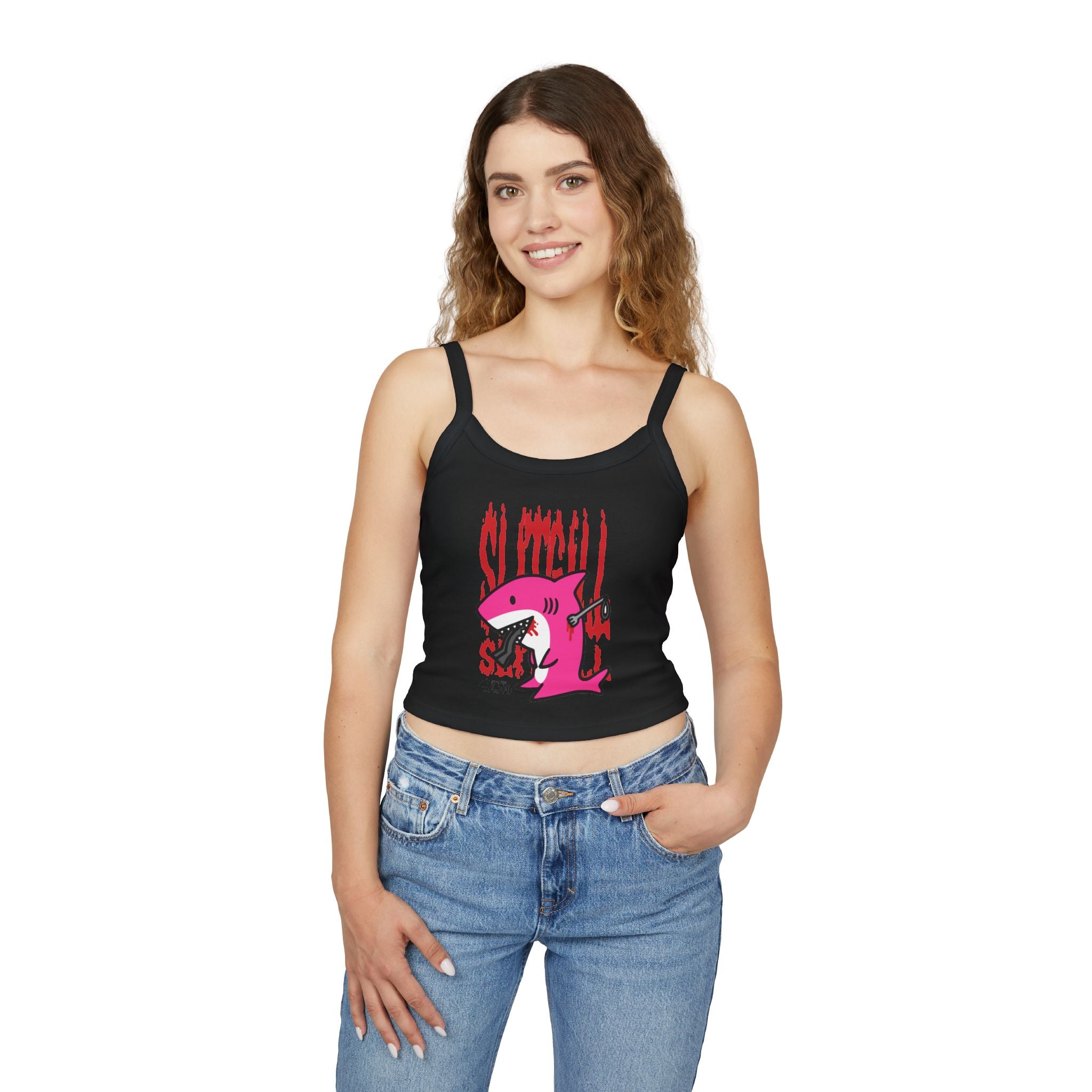 Slitgill Pink Spaghetti Strap Tank Top