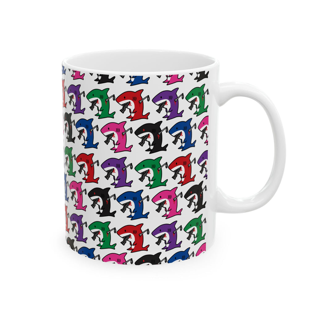 Colorfull Slit Gill Ceramic Mug, (11oz, 15oz)