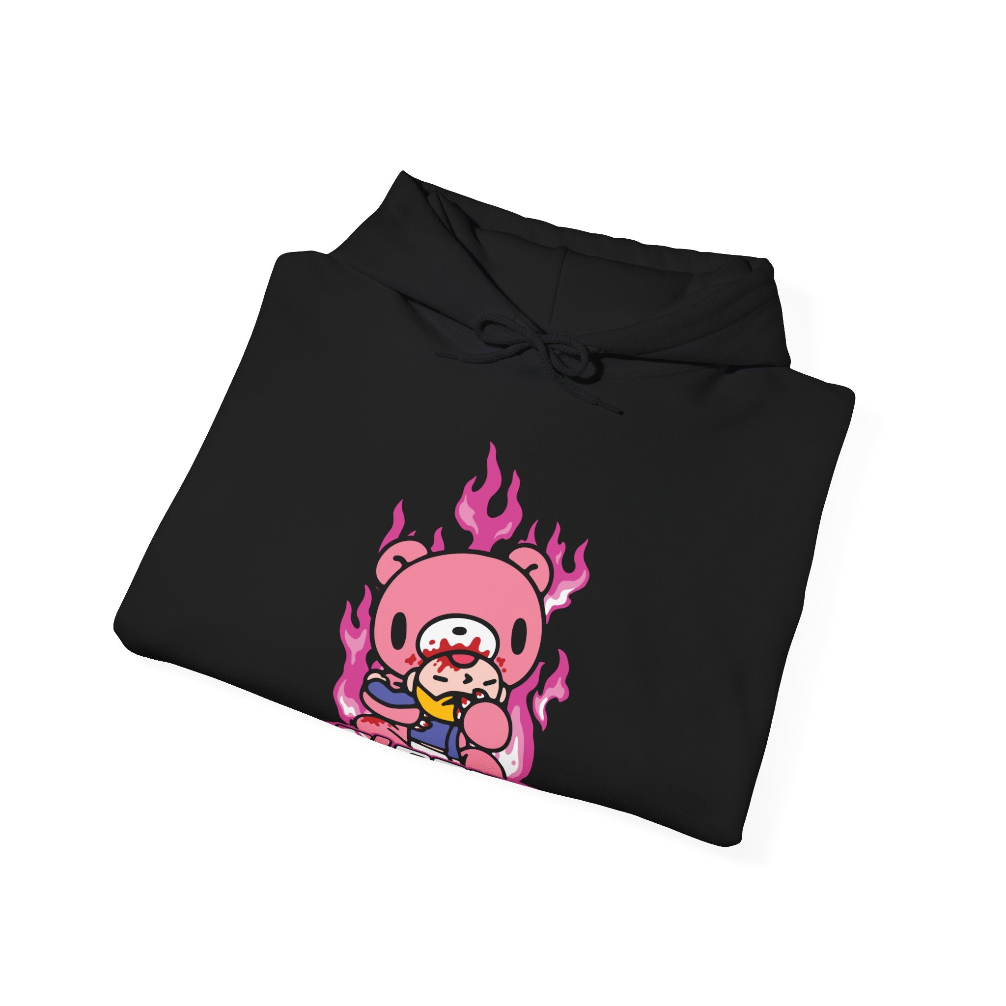 Gloomy Bear Y2k Pink Flame Hoodie