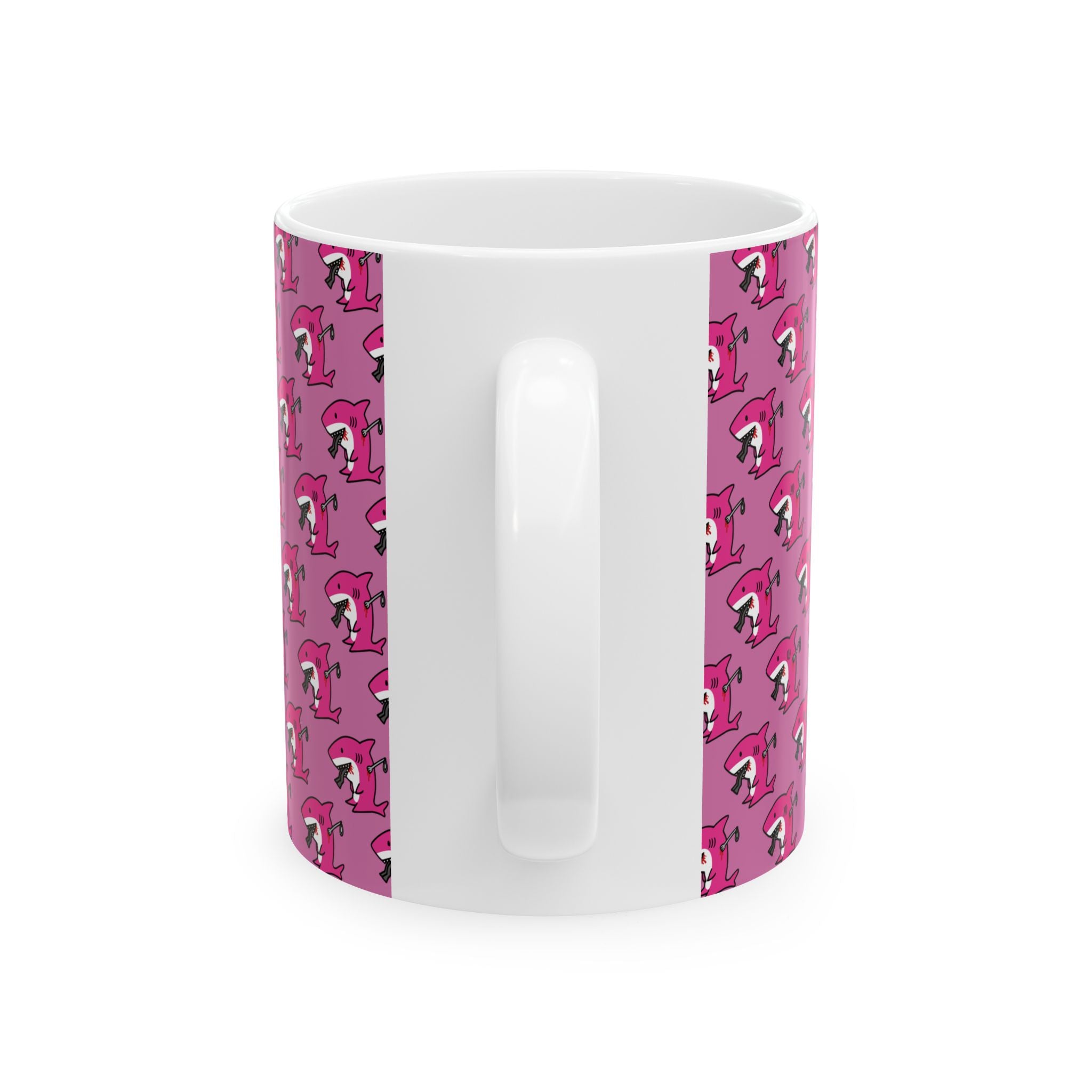 Pink Slit Gill Ceramic Mug, (11oz, 15oz)