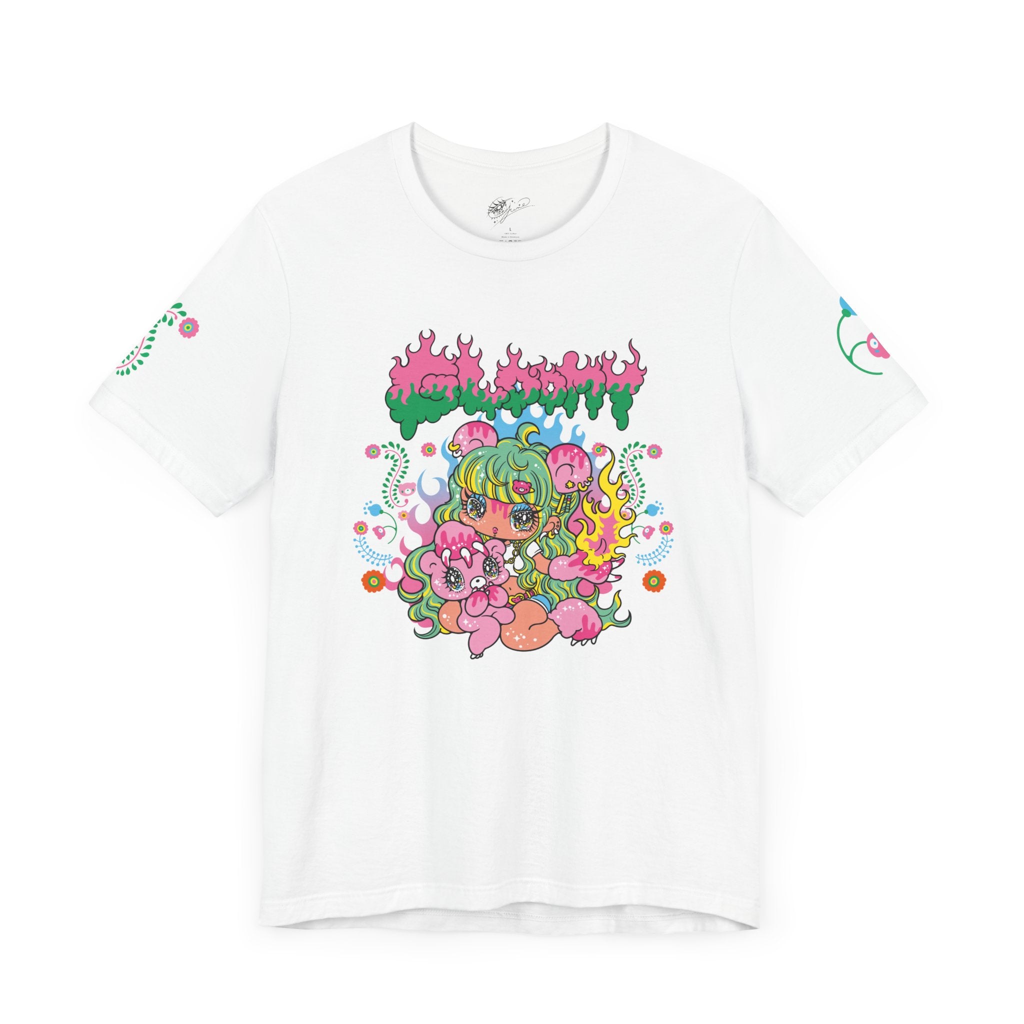YURIE SEKIYA X GLOOMY BEAR🌟 FLAME GAL 2024 ユニセックス 半袖Tシャツ