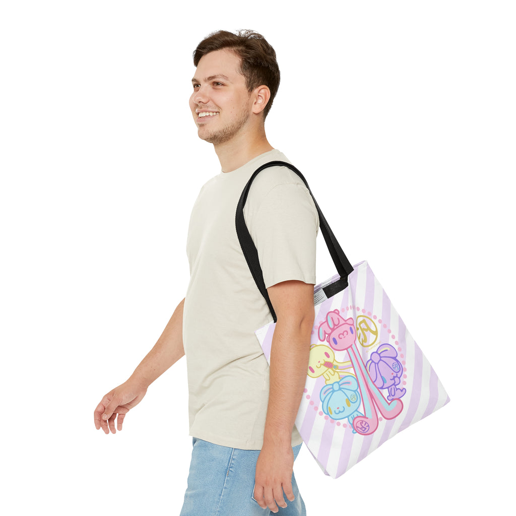 All Purpose Bunny Group Pastel Tote Bag