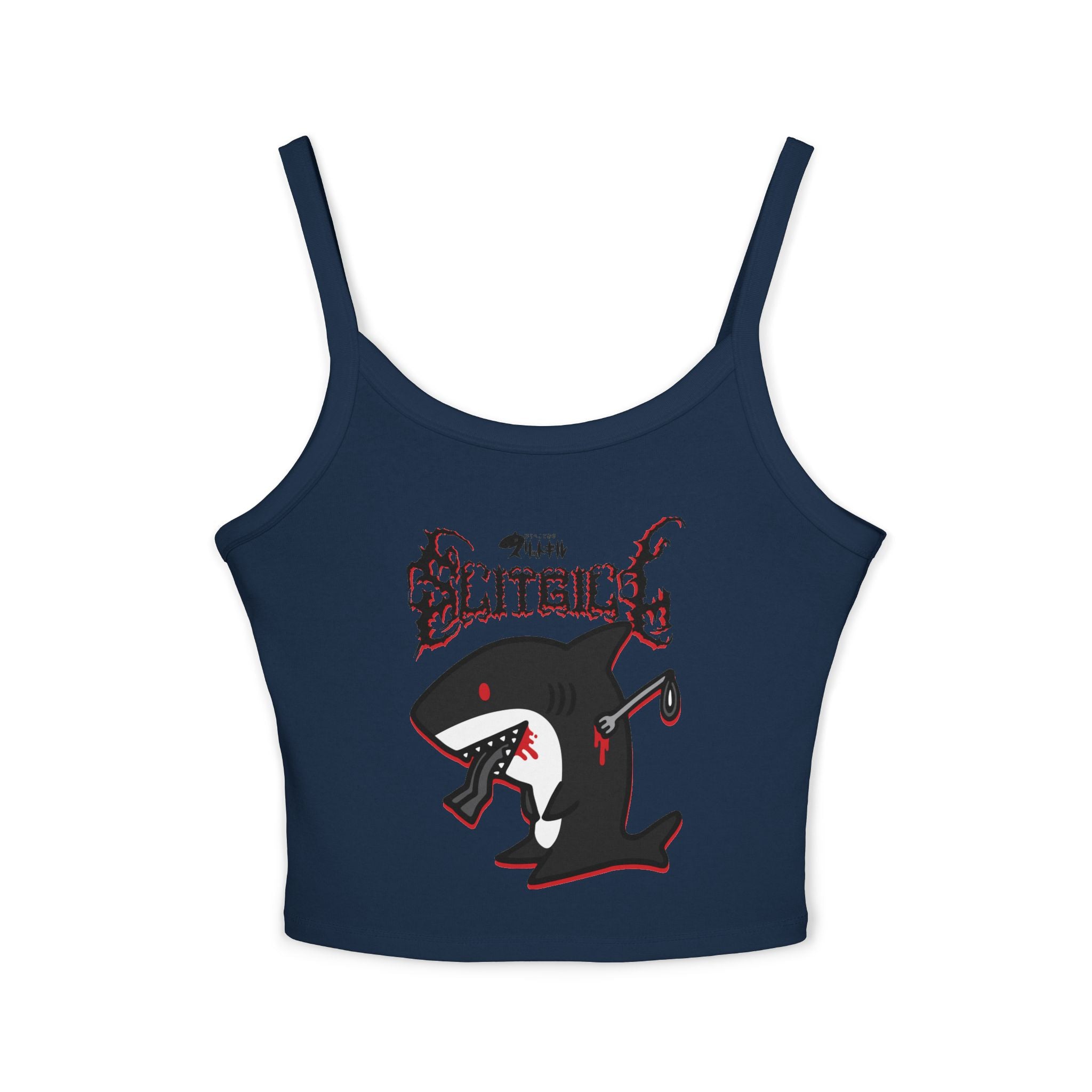 Slitgill Black Spaghetti Strap Tank Top