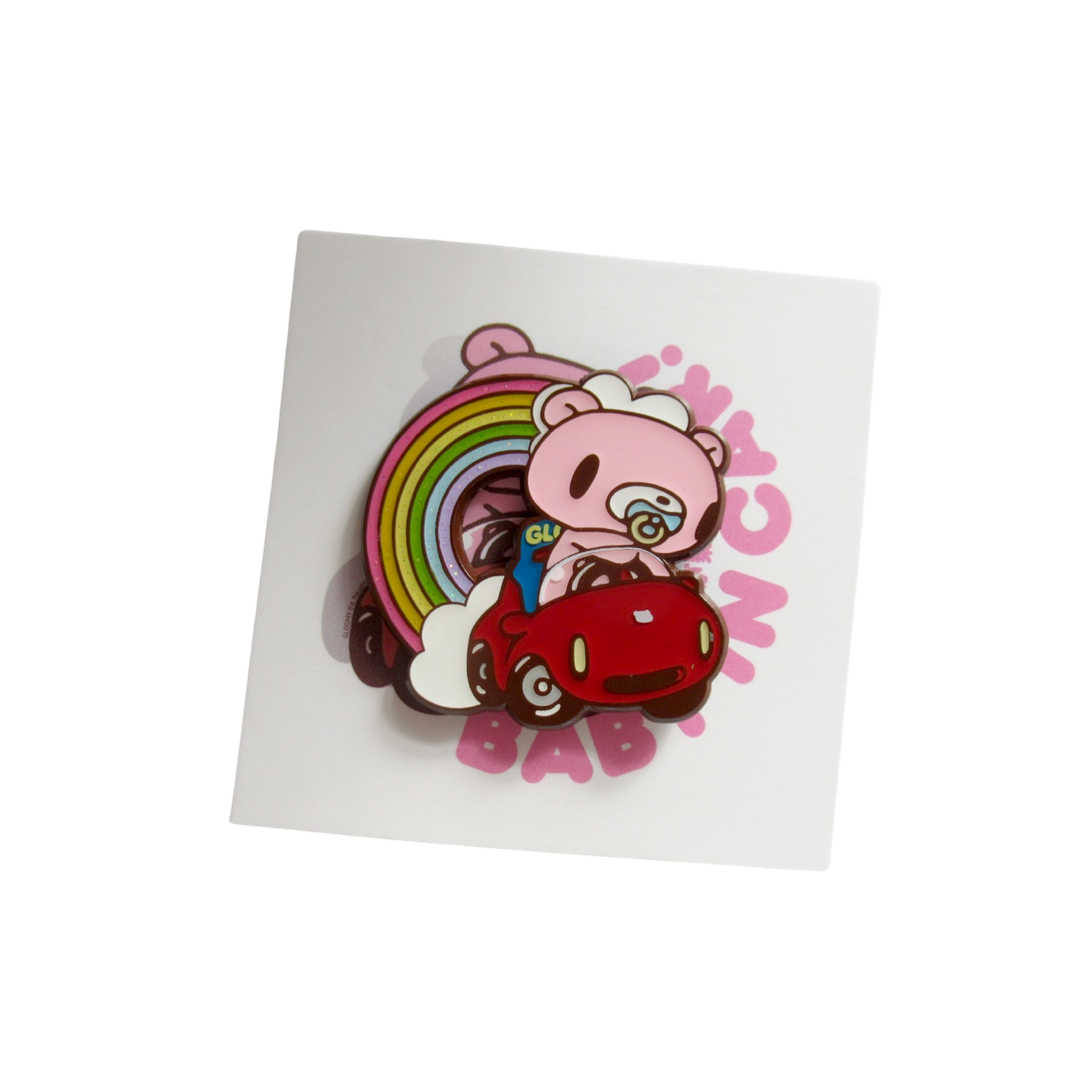 Baby Gloomy In a Car Enamel Pin