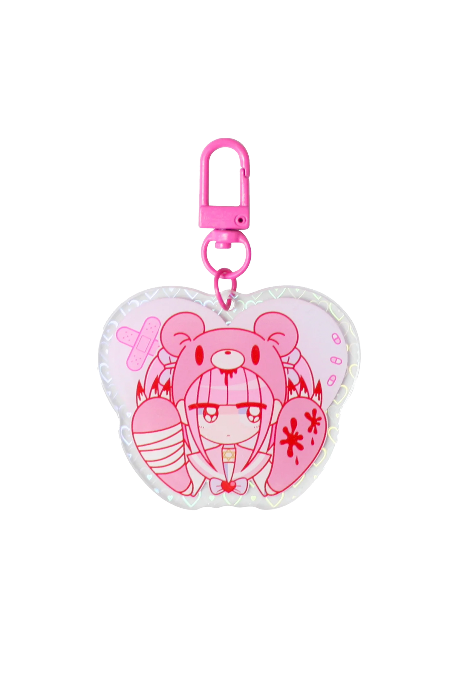 Menherachan x Gloomy Bear Bandaid Keychain