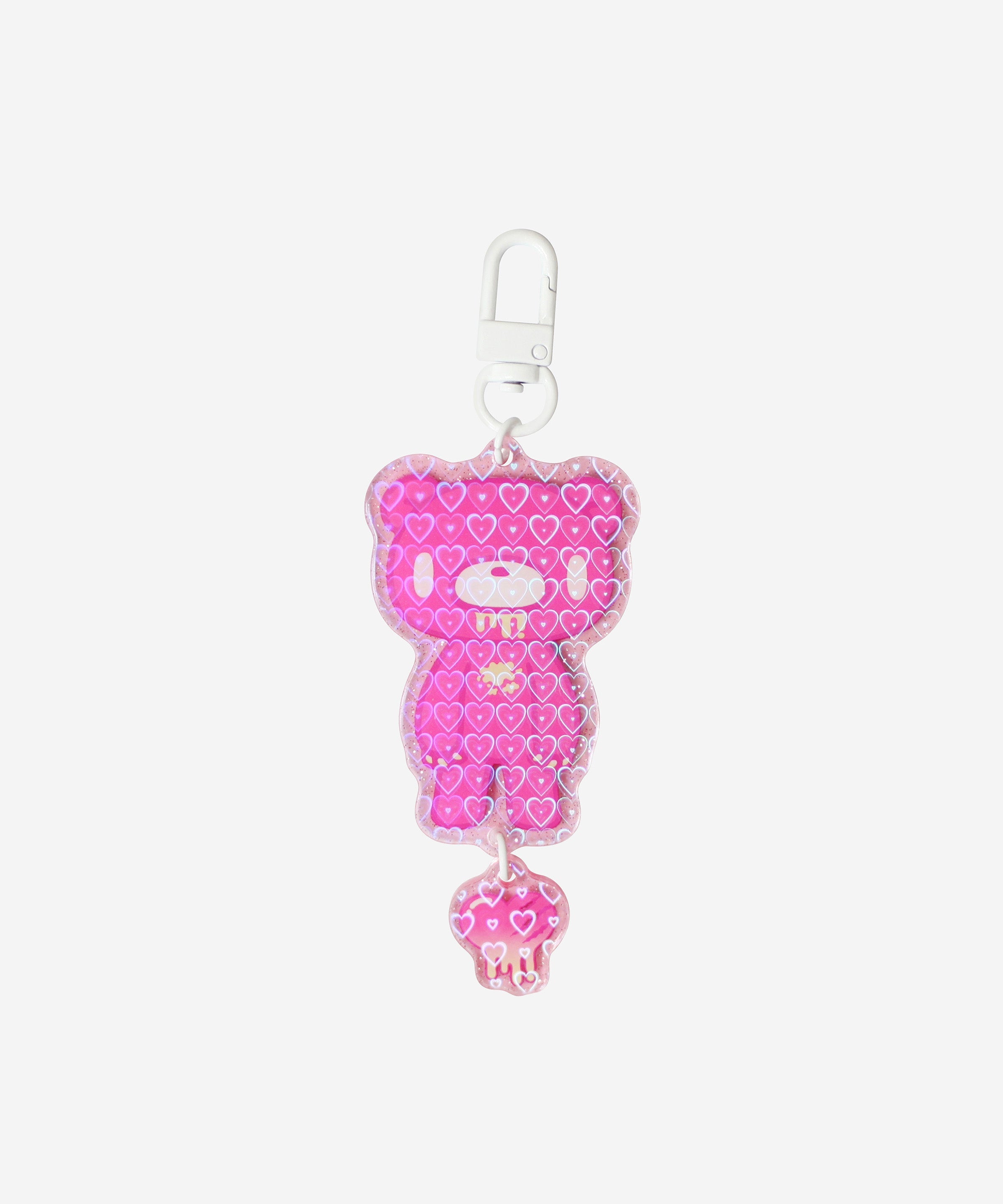 Neon Pink Gloomy Bear Tiered Acrylic Keychain