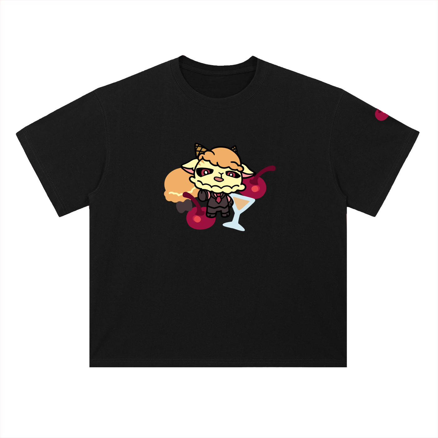 ロールケーキ ドリーマリー ドロップショルダー コットンTシャツ